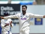 India's Manav Suthar, centre, celebrates after taking a wicket of Sri Lanka's Prabath Jayasuriya on day five of the first Test between India and Sri Lanka, in Galle, Sri Lank. (PTI) India's Manav Suthar, centre, celebrates after taking a wicket of Sri Lanka's Prabath Jayasuriya on day five of the first Test between India and Sri Lanka, in Galle, Sri Lank. (PTI)