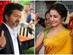  Actor Trisha Krishnan, in yellow, during the 80th Independence Day celebrations at Fort St. George, in Chennai, Tamil Nadu.