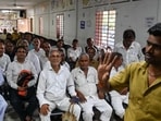 Mumbai, India. Aug 18, 2026 - Auto-rickshaw and taxi drivers are waiting at the Tardeo RTO office to collect their Marathi language learning certificates. The state government has made Marathi language compulsory for these drivers to improve communication between public transport drivers and the public. Mumbai, India. Aug 18, 2026. (Photo by Raju Shinde/HT Photo) (Raju Shinde)