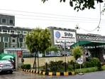 A car enters Shifa International Hospital, after the Supreme Court ordered authorities to move jailed former prime minister Imran Khan to the hospital, in Islamabad, Pakistan.