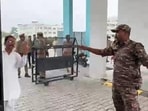 Security personnel present on the Ali Jauhar University premises in Rampur on Wednesday. (ANI) Security personnel present on the Ali Jauhar University premises in Rampur on Wednesday. (ANI)
