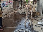 The accident also disrupted power supply in the locality, with restoration expected to take more than six hours. (HT Photo)