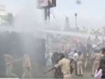 Bihar Police use water cannon to disperse crowd raising issue of paper leak, unemployment. 