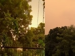 Sky turns yellow in New Delhi after light rain. 