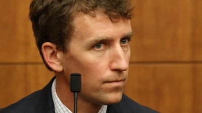 Patrick Clancy, alongside Rachel Danis, shows visible stress in NYC during Lindsay Clancy's murder trial. (AP Photo) Patrick Clancy, alongside Rachel Danis, shows visible stress in NYC during Lindsay Clancy's murder trial. (AP Photo)