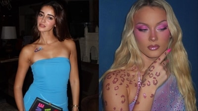 Ananya Panday and Zara Larsson bring temporary glitter tattoos in the spotlight (Instagram) Ananya Panday and Zara Larsson bring temporary glitter tattoos in the spotlight (Instagram)