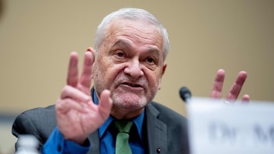 David Morens entered his plea to a conspiracy charge during a hearing in federal court in Greenbelt, Maryland. (Getty Images via AFP) David Morens entered his plea to a conspiracy charge during a hearing in federal court in Greenbelt, Maryland. (Getty Images via AFP)