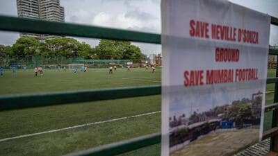 iMumbai, India - August 19, 2026: Save Neville D'souza Fooootball Ground at bandra in mumbai, India, on Wednesday, August 19, 2026. (Photo by Satish Bate/ Hindustan Times) (Hindustan Times) iMumbai, India - August 19, 2026: Save Neville D'souza Fooootball Ground at bandra in mumbai, India, on Wednesday, August 19, 2026. (Photo by Satish Bate/ Hindustan Times) (Hindustan Times)