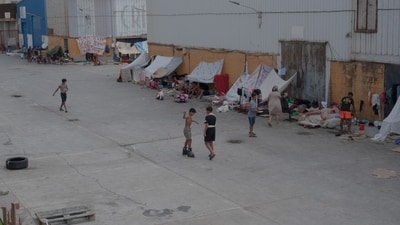 Migrant camps on the Ceuta side of the border. Migrant camps on the Ceuta side of the border.