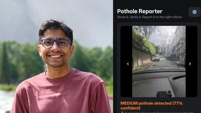 Gaurav Sen's app Potholes Detector spots potholes, digs up government records to find the exact contractor and aids in filing a complaint to repair it Gaurav Sen's app Potholes Detector spots potholes, digs up government records to find the exact contractor and aids in filing a complaint to repair it