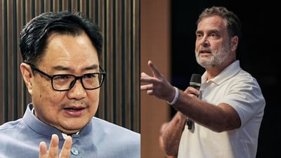 Rahul Gandhi slams Kiren Rijiju's remark (ANI/PTI)