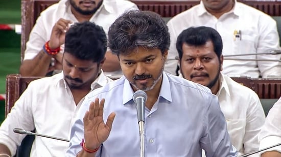 Making the announcement under Rule 110 in the Assembly, Vijay said the measures would enable MLAs to travel across their constituencies (Tamil Nadu Assembly/ANI Video Grab)