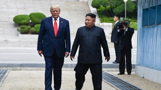 File photo of North Korea's leader Kim Jong Un and US President Donald Trump.