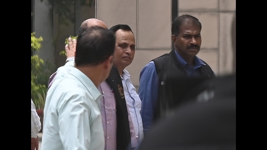 Former Delhi minister Satyendar Jain was sent to judicial custody in a corruption case linked to alleged irregularities in DJB tenders (Sonu Mehta/Hindustan Times)