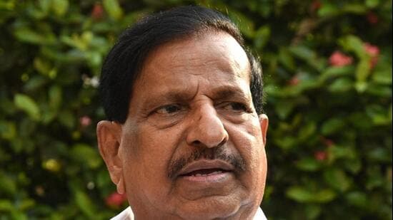 Navi Mumbai, India - April 29, 2019:Special story BJP leader Ganesh Naik in Navi Mumbai, India, on Monday, April 29, 2019. (Photo by Bachchan Kumar/ HT PHOTO) (HT PHOTO)