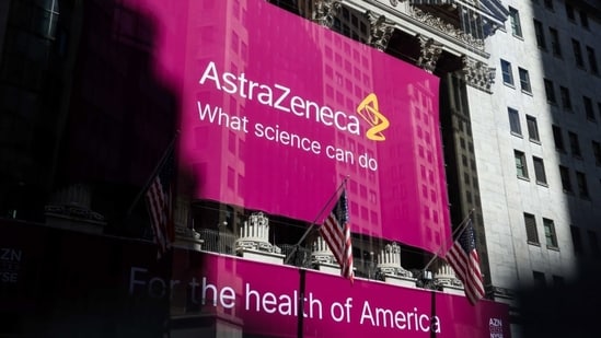AstraZeneca shares plunged after a report that it had explored a merger with Bristol Myers.
