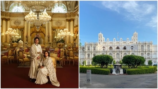 Inside the Gwalior royal family's palace featuring world's largest chandeliers