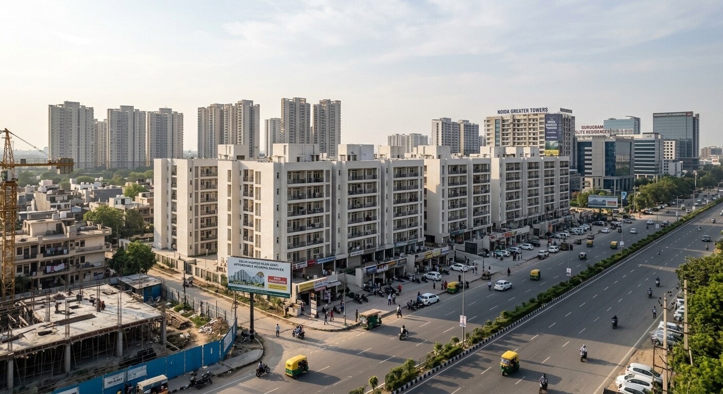 Delhi Master Plan 2047: The new housing stock expected under under MPD 2047 could reshape Noida and Gurugram's real estate markets, with buyer demand increasingly segmented by location, affordability and property type. (Photo for representational purposes only) (Gemini generated image) Delhi Master Plan 2047: The new housing stock expected under under MPD 2047 could reshape Noida and Gurugram's real estate markets, with buyer demand increasingly segmented by location, affordability and property type. (Photo for representational purposes only) (Gemini generated image)