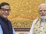 Himanta Biswa Sarma briefs PM Modi on Assam flood recovery, with over 20,000 houses damaged and 600,000 domestic animals reported dead. (PTI)