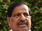 Navi Mumbai, India - April 29, 2019:Special story BJP leader Ganesh Naik in Navi Mumbai, India, on Monday, April 29, 2019. (Photo by Bachchan Kumar/ HT PHOTO) (HT PHOTO)