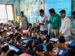 CJP volunteers inspect facilities at BMC’s Colaba Market School during the ‘School Thik Karo’ campaign in Mumbai