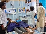 Nalanda: Students receive medical treatment at a hospital after allegedly consuming a midday meal at a government school in Bihar's Nalanda district