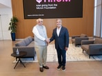 Gujarat Chief Minister Bhupendra Patel during his meeting with technology and industry representatives in the US.