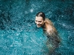 Swimming in the rain leads to a higher risk of infections. 