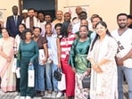 The students from 14 countries studying at Chaudhary Charan Singh Haryana Agricultural University, Hisar; Kurukshetra University; and Maharishi Markandeshwar University, Mullana, participated in the interaction. (HT Photo)