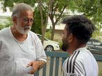 Tushar Gandhi, the great-grandson of Mahatma Gandhi, met Abhijeet Dipke, the founder of Cockroach Janta Party at his residence in Maharashtra