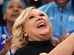 ESPN reporter Holly Rowe after the 2026 AT&T WNBA All-Star Game at United Center on July 25.