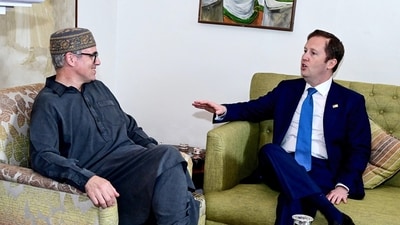 India's US ambassador Sergio Gor made his maiden official visit to Jammu and Kashmir on Wednesday and met chief minister Omar Abdullah in Srinagar. (@OmarAbdullah X) India's US ambassador Sergio Gor made his maiden official visit to Jammu and Kashmir on Wednesday and met chief minister Omar Abdullah in Srinagar. (@OmarAbdullah X)