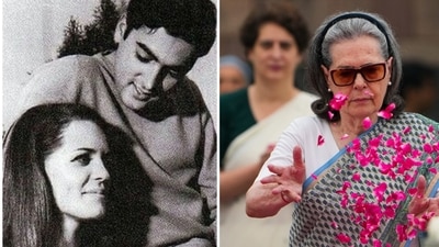 Sonia’s memoir to open up life after Rajiv’s death, Rahul Gandhi says. (indianhistoryposts/Instagram, PTI)