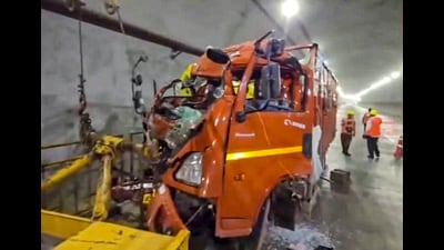 Police said that the impact of the accident was reportedly severe, leaving several people trapped or injured (PTI) Police said that the impact of the accident was reportedly severe, leaving several people trapped or injured (PTI)