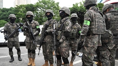 According to Lee, this "voluntary enlistment system" will aim to broaden the path to long-term professional military roles. The decision also comes amid South Korea's declining birth rate. (AFP) According to Lee, this "voluntary enlistment system" will aim to broaden the path to long-term professional military roles. The decision also comes amid South Korea's declining birth rate. (AFP)