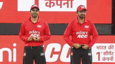 Tanmay Srivastava (left) and Anil Chaudhary ahead of a UPT20 league match. (Sourced) Tanmay Srivastava (left) and Anil Chaudhary ahead of a UPT20 league match. (Sourced)