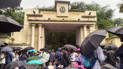File photo: Selected government employees gather to express their resentment and protest outside Project Bhawan in Ranchi (ANI) File photo: Selected government employees gather to express their resentment and protest outside Project Bhawan in Ranchi (ANI)