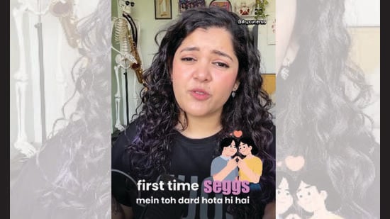 Dr Tanaya Narendra uses coded terms and emojis to sidestep content takedown laws. (.INSTAGRAM/@DRCUTERUS)
