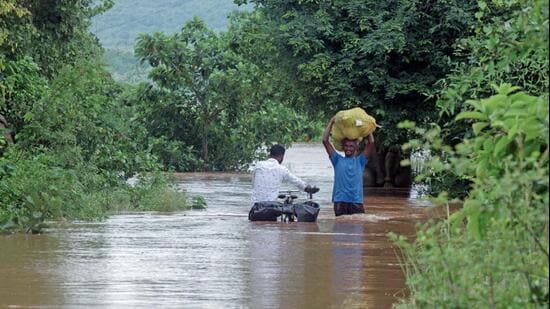 Fresh torrential rains fuelled by successive low-pressure systems over the Bay of Bengal within a fortnight caused the Brahmani and Baitarani rivers to breach their banks again (ANI)