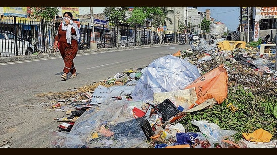 Garbage has accumulated in residential colonies, markets, on roadsides, in government offices, and in public places, with several towns reporting growing piles of uncollected waste. (HT)