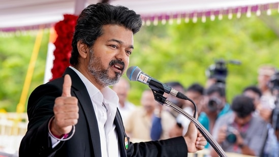 Tamil Nadu Chief Minister C Joseph Vijay announced government vehicles and a ₹1 lakh monthly allowance for all state MLAs (PTI)