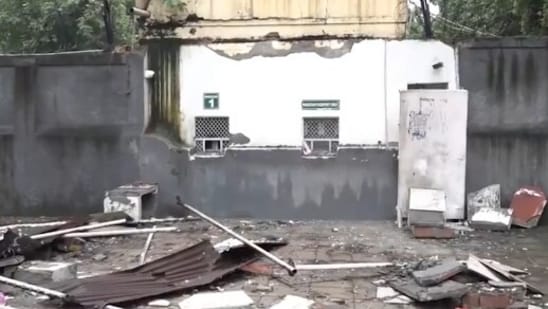 Barricades outside Pakistan High Commission removed in Delhi. (PTI)