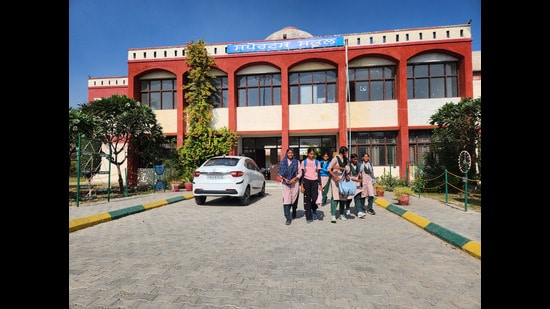The school has sanctioned posts for seven teachers and 14 coaches, officials said, only five teachers and seven coaches were currently available. (Sanjeev Kumar/HT)