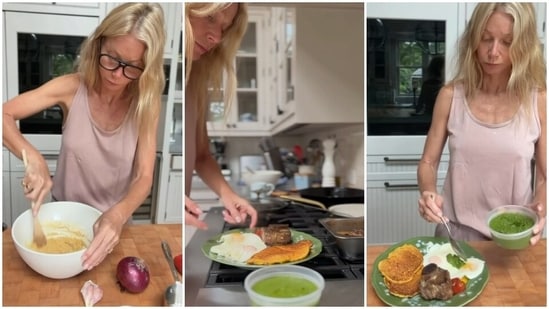 Gwyneth Paltrow posted a video of her cooking besan chilla.
