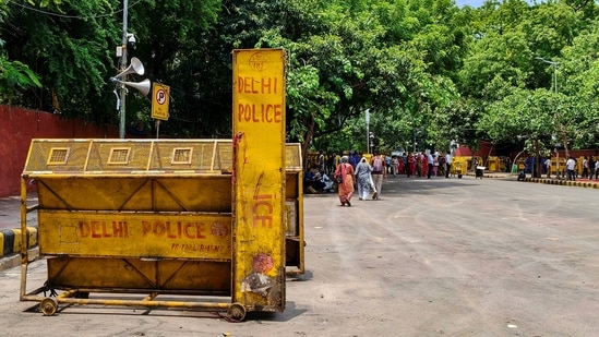 The police said that prohibitory orders are in place the New Delhi district under which protest marches, processions, demonstrations and assemblies of five or more persons are strictly prohibited. (PTI Photo)