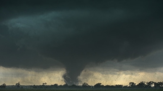 A tornado warning was sounded for parts of Kentucky including Mayfield and Murray.