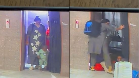 Visuals from the incident show Vanitha’s daughter attempting to push the lift gate upwards while calling for help.