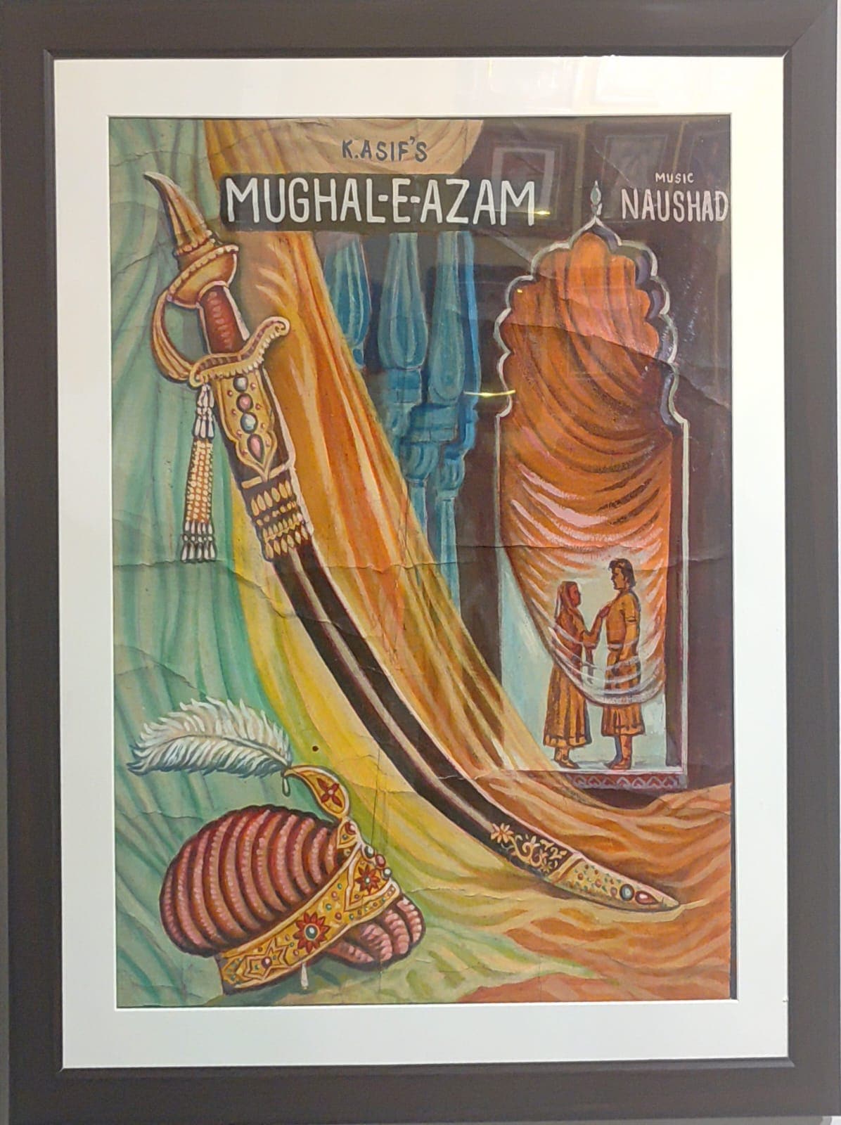 A hand painted poster of Mughat-e-Azam A hand painted poster of Mughat-e-Azam