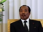 FILE PHOTO: Cameroonian President Paul Biya listens as Pope Leo XIV (not pictured) delivers a speech, at the Presidential Palace in Yaounde, during his apostolic journey to Cameroon, April 15, 2026. REUTERS/Guglielmo Mangiapane/File Photo