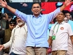 Bangladesh PM Tarique Rahman’s visit is being seen as key to efforts by the two sides to normalise bilateral relations after a period of unprecedented strains going back to the ouster of the Sheikh Hasina government in a student-led uprising in August 2024.(AFP)